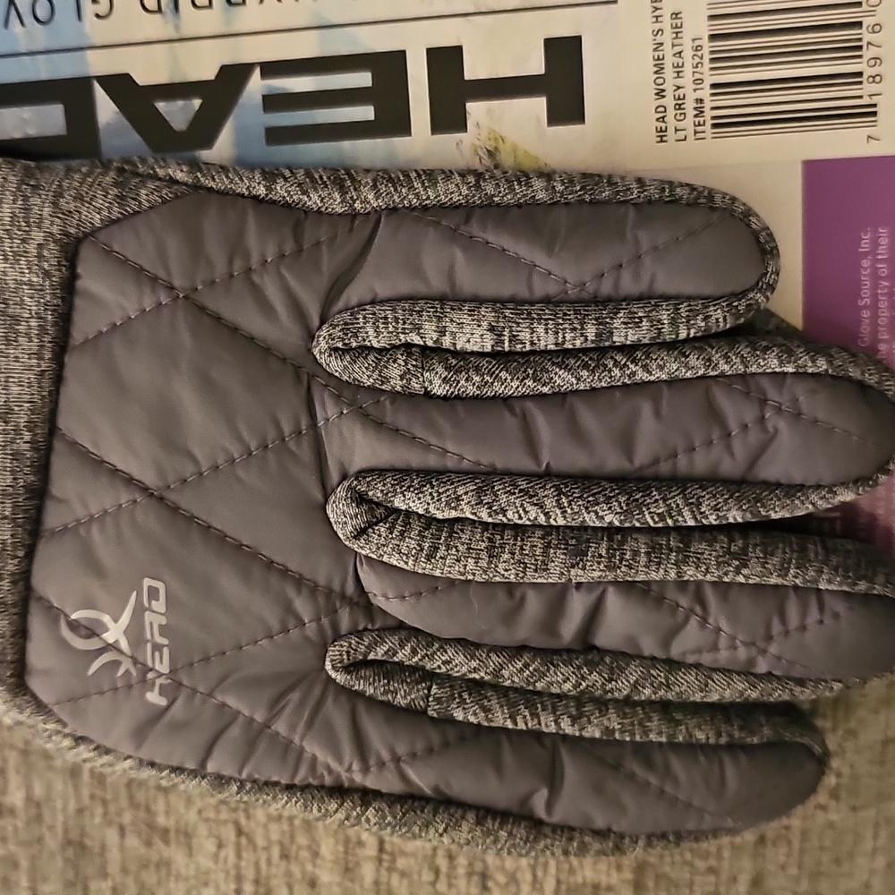 Head Womens Hybrid Gloves Lt Heather Gray Sz M NWT - Picture 4 of 6